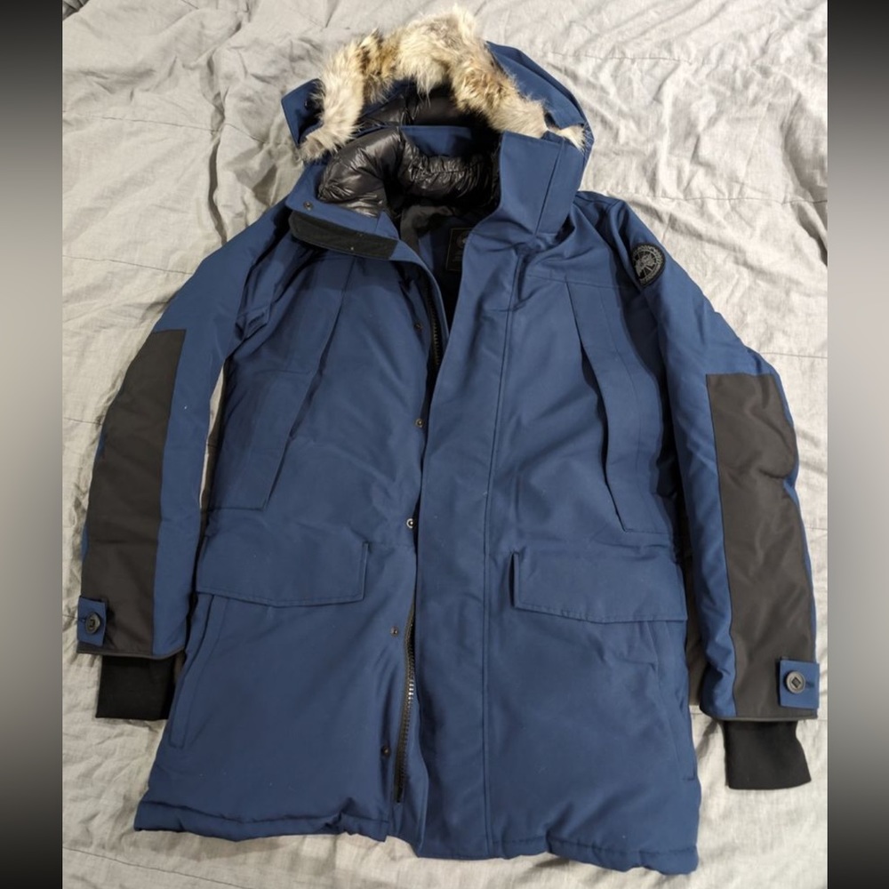 NWT Authentic Mens Canada Goose Sherridon Parka Reservoir in Blue